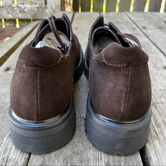 Doc Martens Burnt Oak Suede Leather Super Buck 4 Blind Eyelet Shoe Vintage Sz 12 - Picture 12 of 16